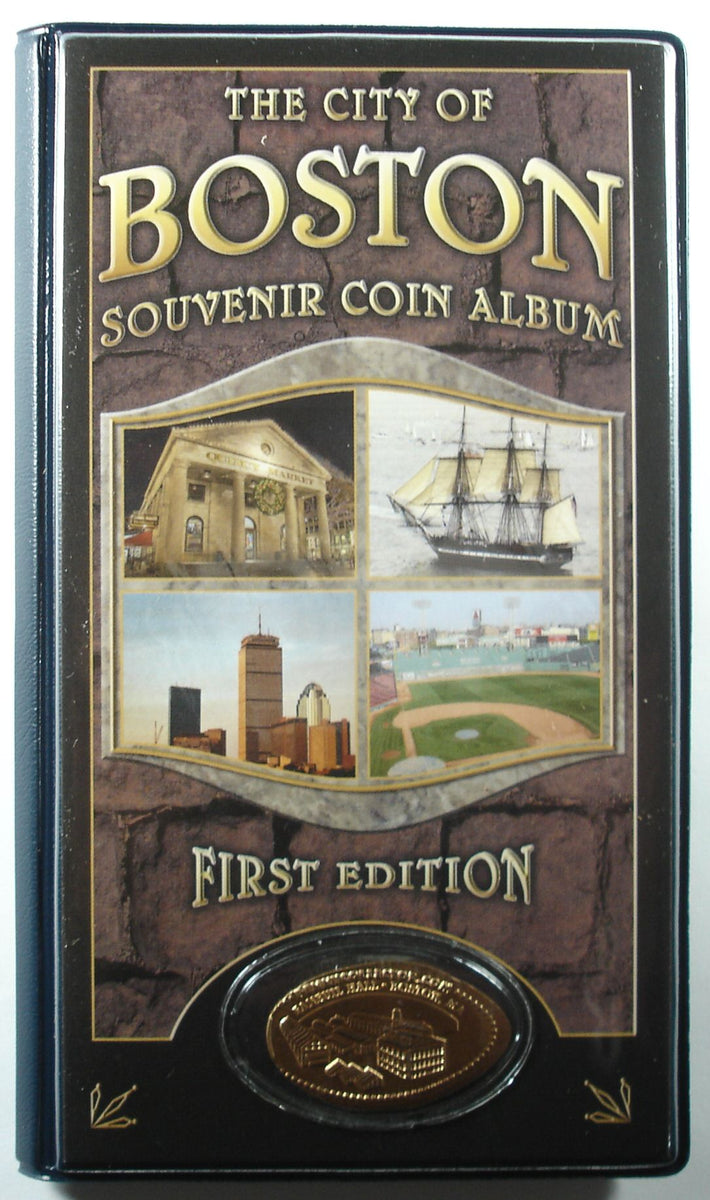 Boston Souvenir Coin Album with Bonus Coin Penny Presses