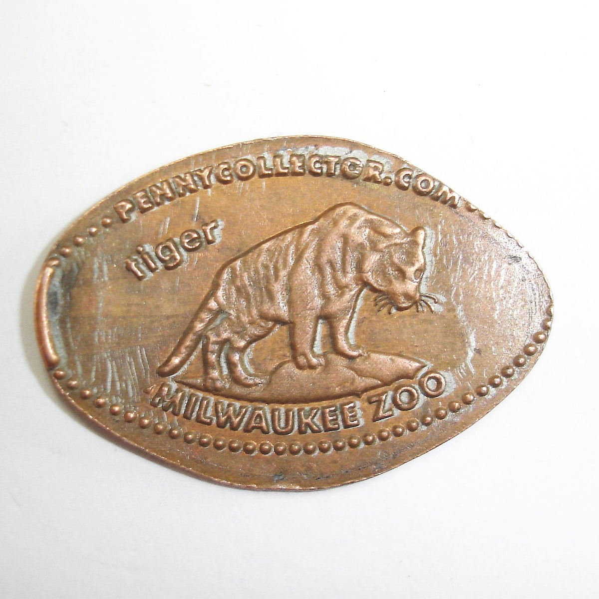 Pressed Penny Milwaukee Zoo Tiger Penny Presses