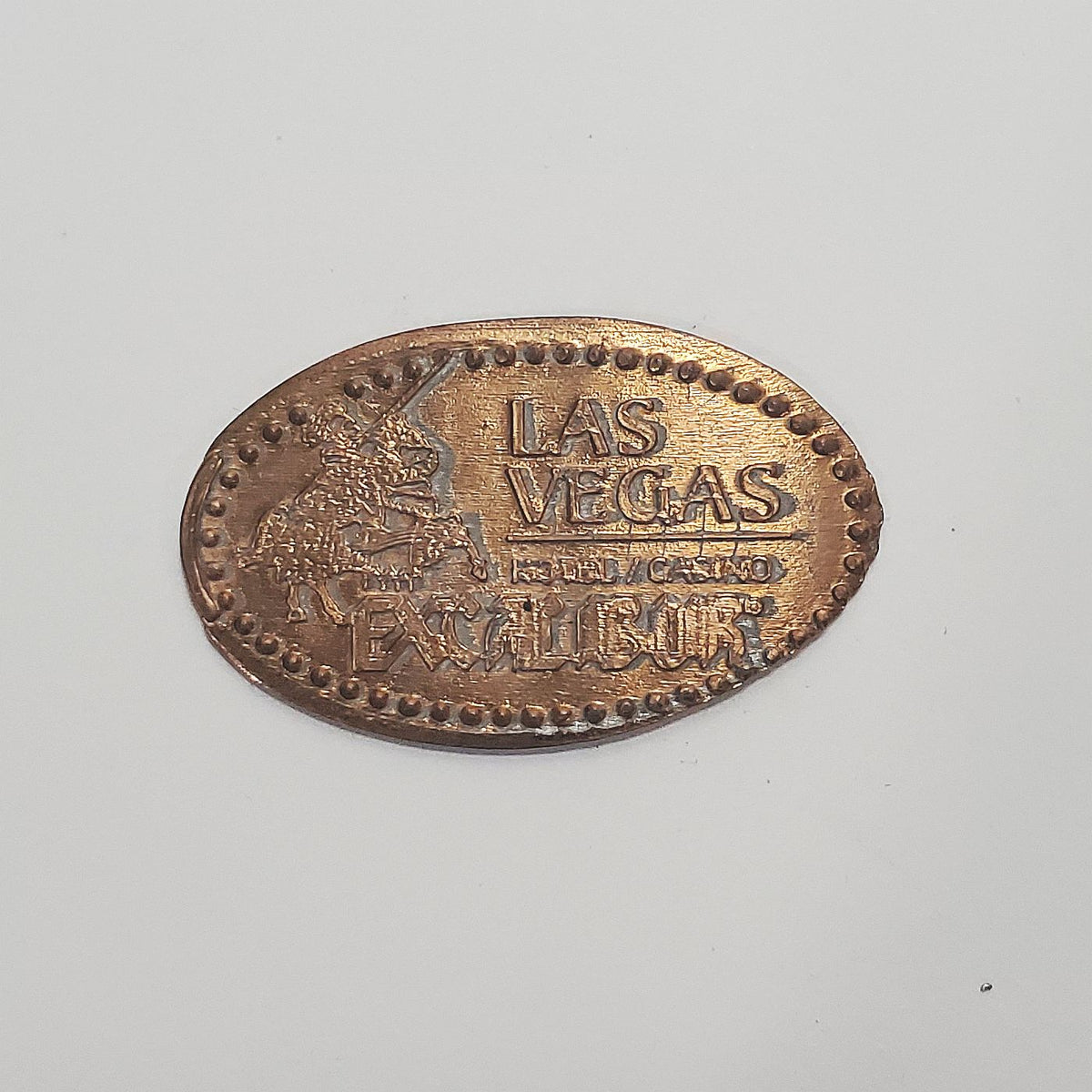 Pressed Penny Las Vegas Excalibur Hotel and Casino Knight on a Ho