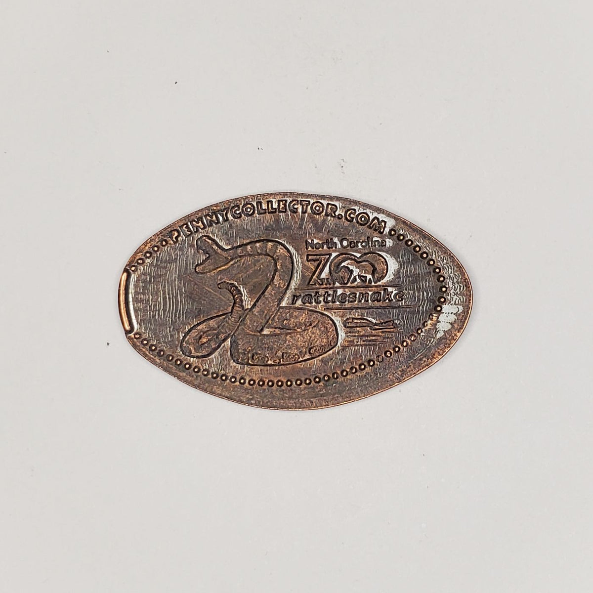 Pressed Penny North Carolina Zoo Rattlesnake Penny Presses