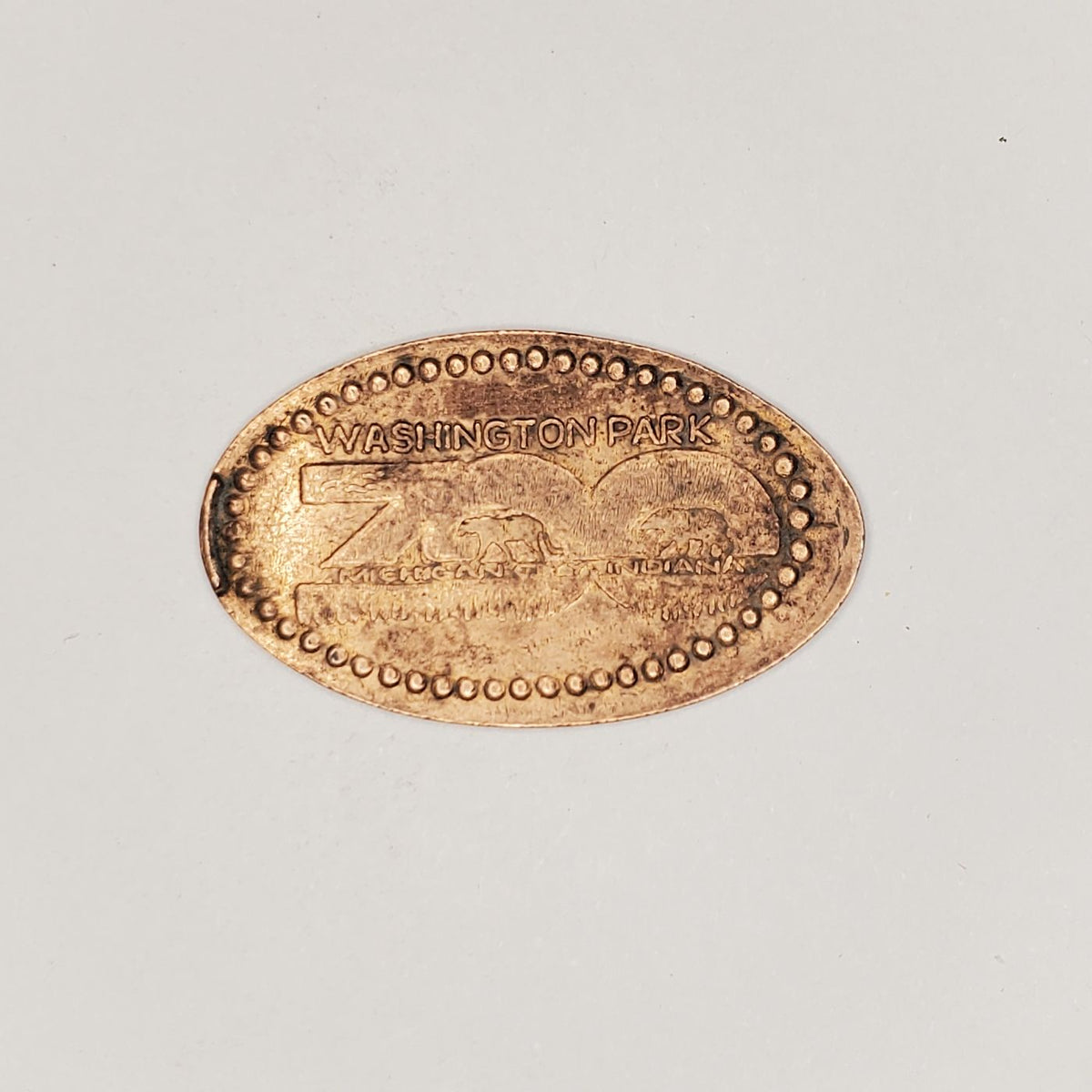 Pressed Penny Washington Park Zoo Michigan City Indiana Lion and