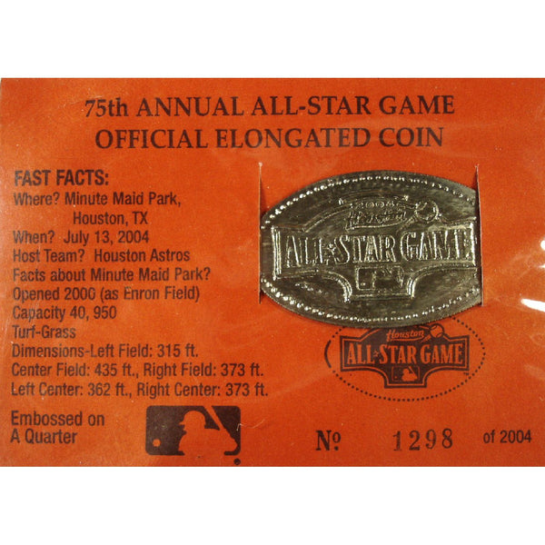 75th Annual MLB All Star Game 2004 Official Elongated Coin