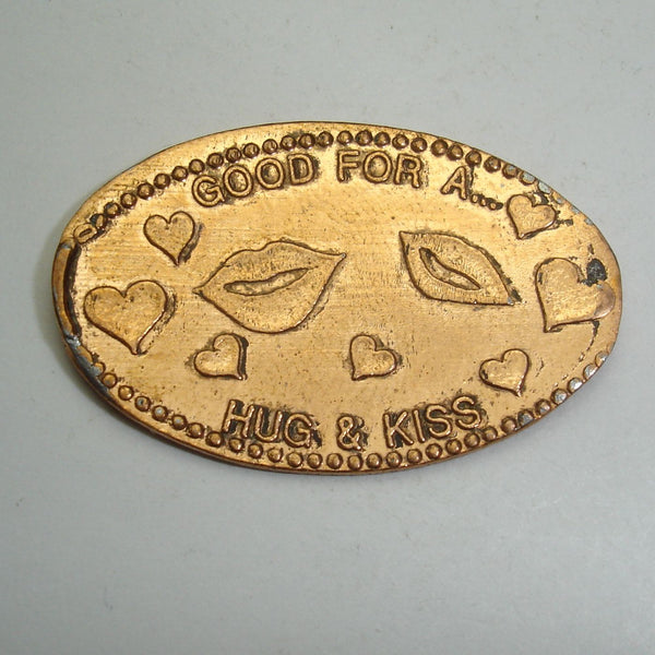 Pressed Penny: Good For a Hug and Kiss - Lips and Hearts