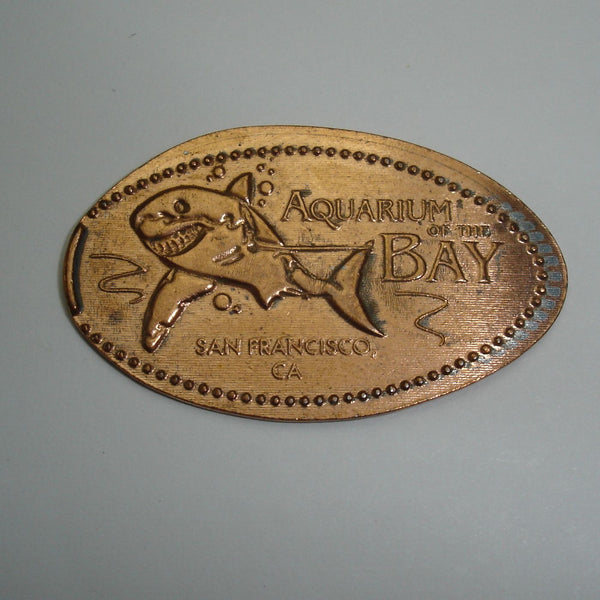 Pressed Penny: Aquarium of the Bay - San Francisco, CA - Shark