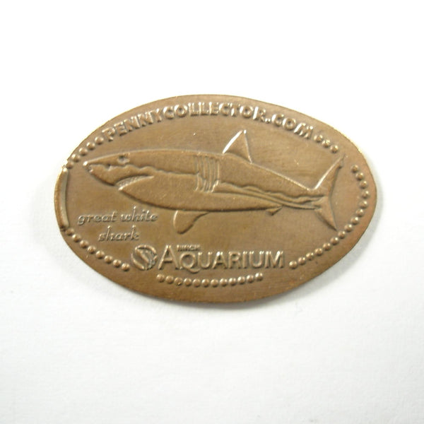 Pressed Penny: Birch Aquarium - Great White Shark