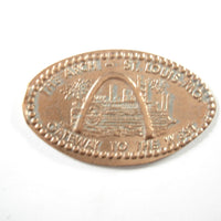 Pressed Penny: The Arch - St. Louis, MO - Gateway to the World - Arch with Paddlewheel Boat