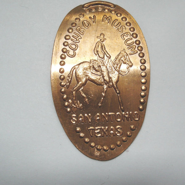 Pressed Penny: Cowboy Museum - San Antonio, Texas - Cowboy on a Horse