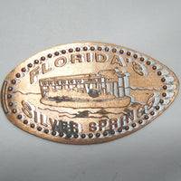 Pressed Penny: Florida's Siver Springs - Boat
