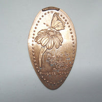 Pressed Penny: The Butterfly Haven - Butterfly on Flower