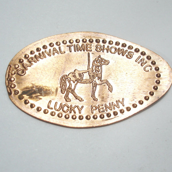 Pressed Penny: Carnival Time Shows Inc - Lucky Penny - Carousel Horse
