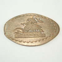 Pressed Penny: Seaworld Adventure Parks - Dolphins Swimming Logo