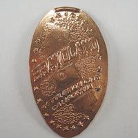 Pressed Penny: Bravoland - Kettleman City California - State Outline and Stars