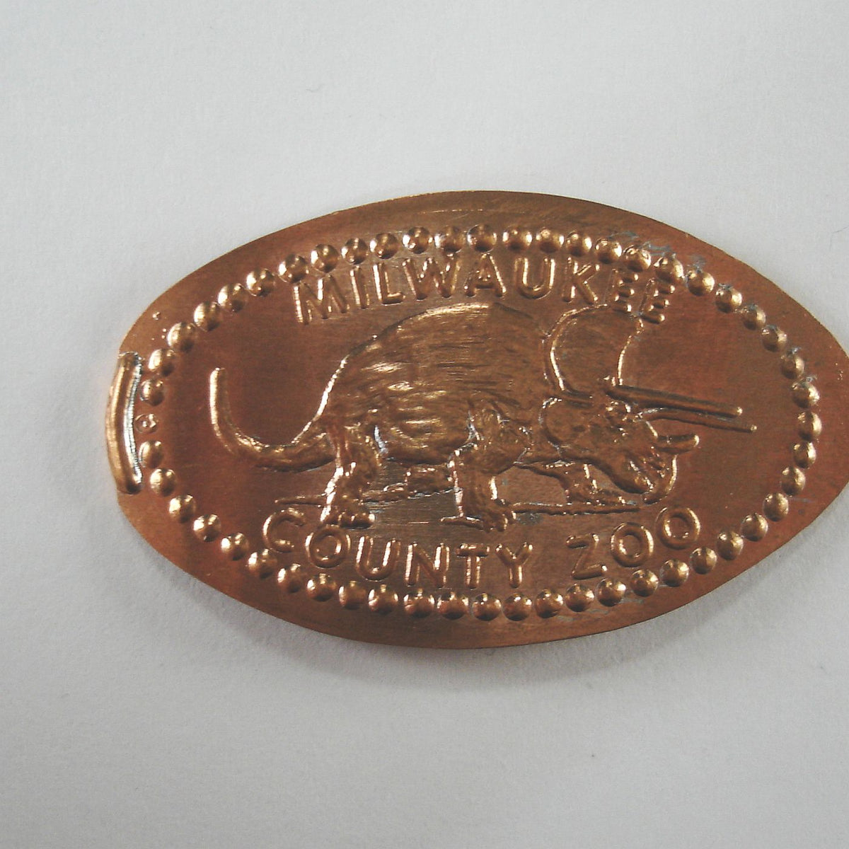 Pressed Penny Milwaukee County Zoo Dinosaur Penny Presses
