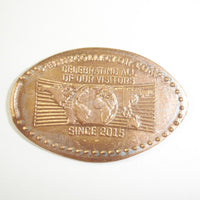 Pressed Penny: One World Observatory - Celebrating All of Our Visitors - World Map