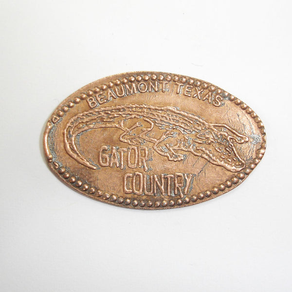 Pressed Penny: Gator Country - Beaumont TX - Alligator