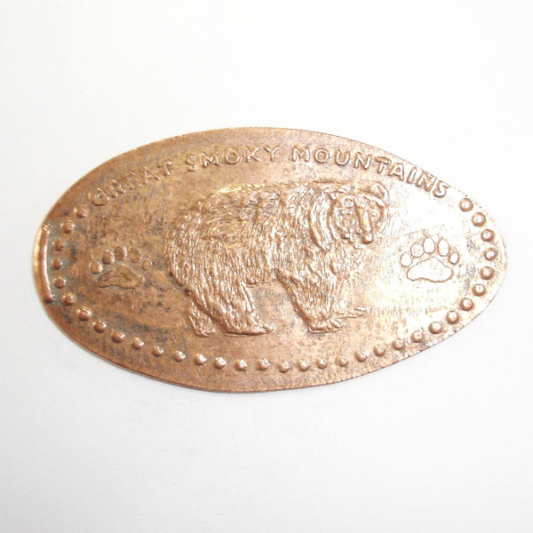 Pressed Penny: Great Smoky Mountains - Bear and Pawprints