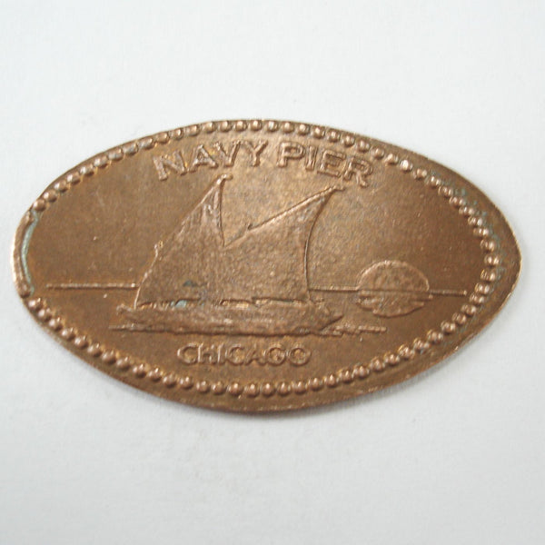 Pressed Penny: Navy Pier - Chicago - Sailboat on the Water