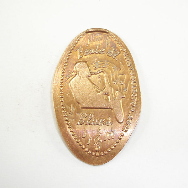 Pressed Penny: Beale St. Blues - Saxaphone Player and Music Notes