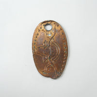 Pressed Penny: Texas Steer with Jewelry Hole