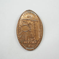 Pressed Penny: Souvenir of Florida - The Sunshine State - State Outline and Sun (b)