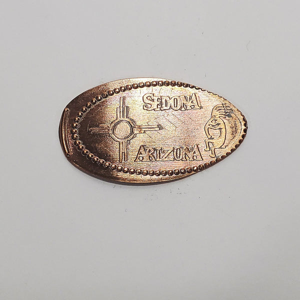 Pressed Penny: Sedona Arizona - Kokopelli and Symbol