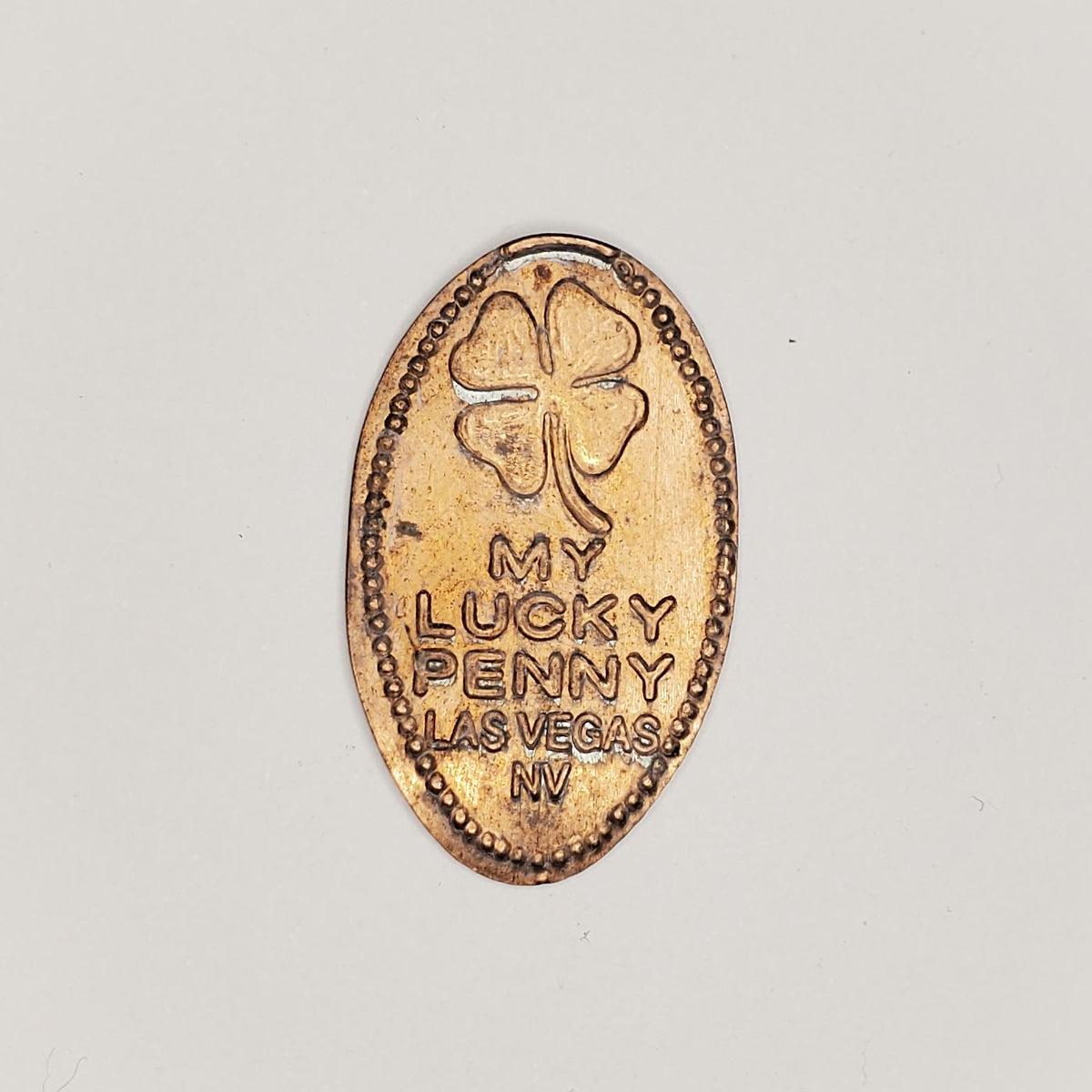 Pressed Penny My Lucky Penny Las Vegas, NV Four Leaf Clover (b