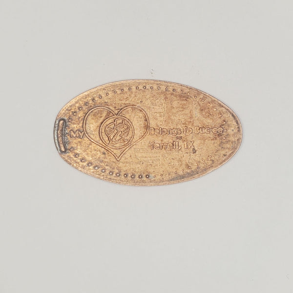Pressed Penny: My Heart Belongs to Buc-ee - Terrell TX - Buc-ee in a Heart