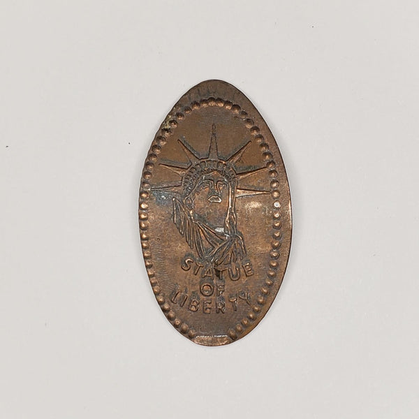 Pressed Penny: Statue of Liberty - View of Head