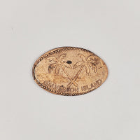 Pressed Penny: Galveston Island - Two Palm Trees