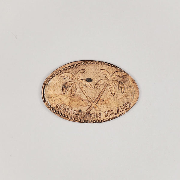 Pressed Penny: Galveston Island - Two Palm Trees
