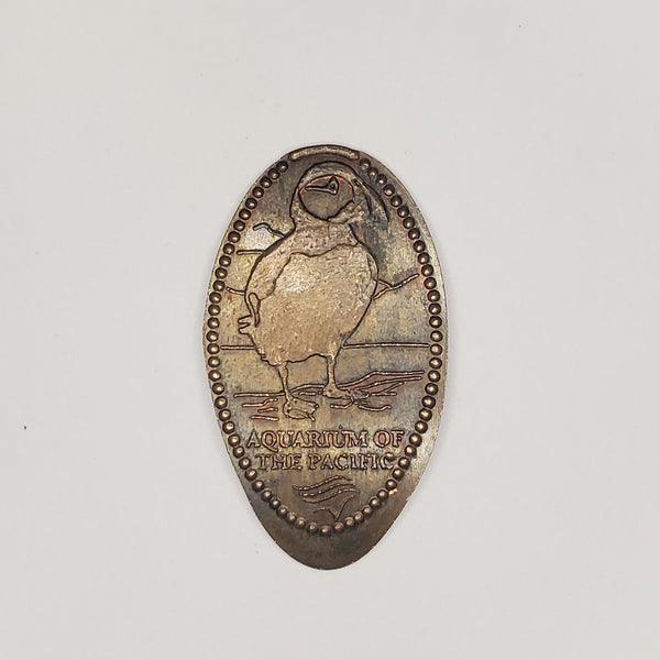 Pressed Penny: Aquarium of the Pacific - Puffin (b)