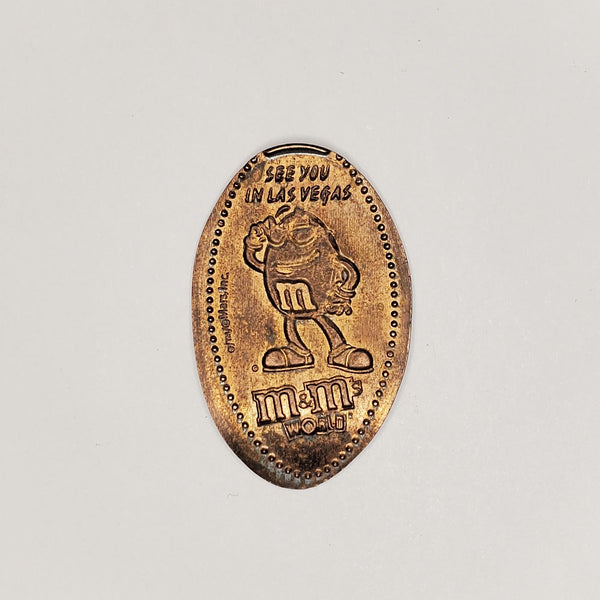 Pressed Penny: M&Ms World - Las Vegas - See You In Las Vegas - M&M with Sunglasses