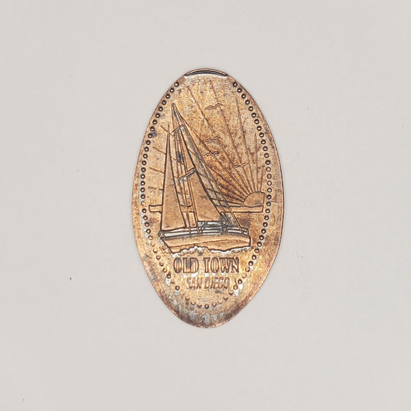 Pressed Penny: Old Town San Diego - Sailboat on the Water