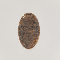 Pressed Penny: Mickey Mouse, Pluto and Goofy in a Hot Air Balloon