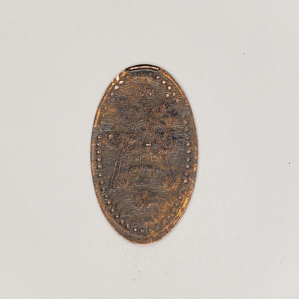 Pressed Penny: Mickey Mouse, Pluto and Goofy in a Hot Air Balloon
