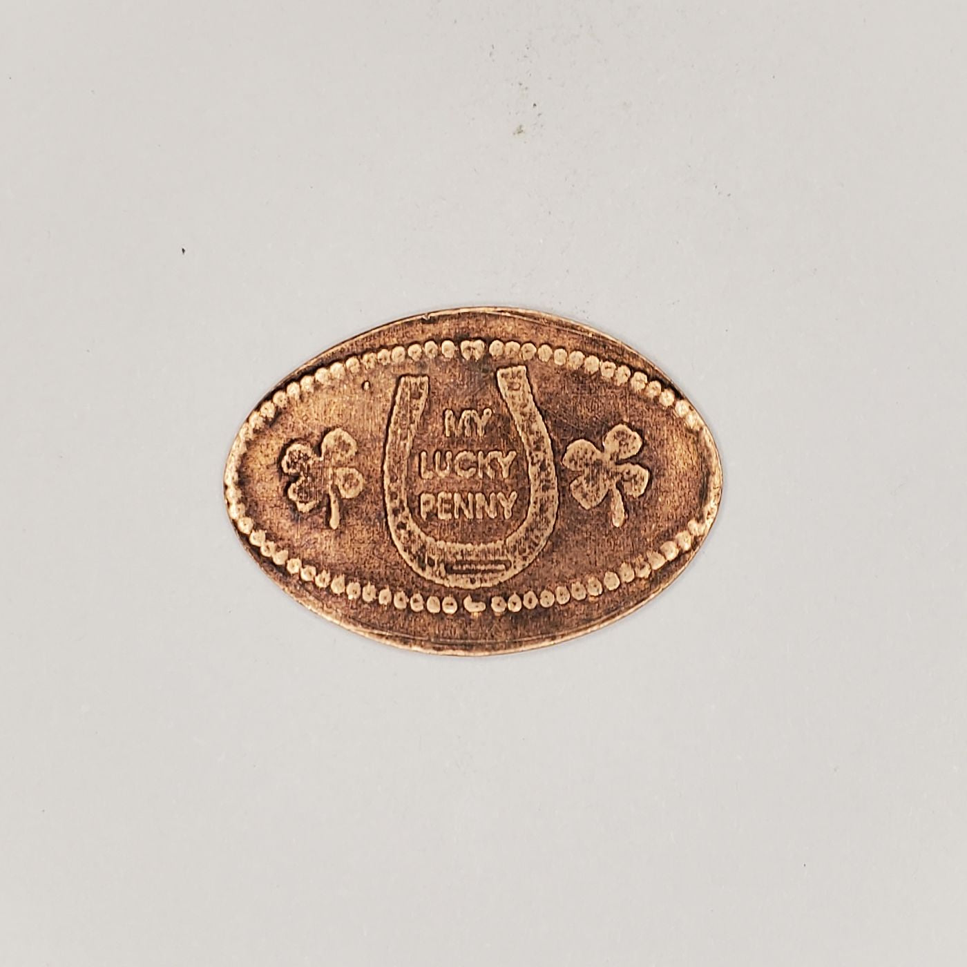 Pressed Penny: My Lucky Penny - Horseshoe and Clovers
