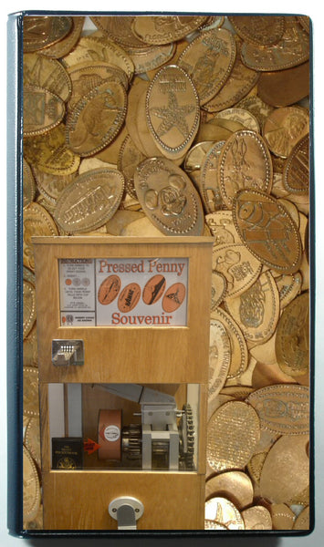 Pressed Penny Collector Book: Pile of Pressed Pennies with Pressed Penny Machine