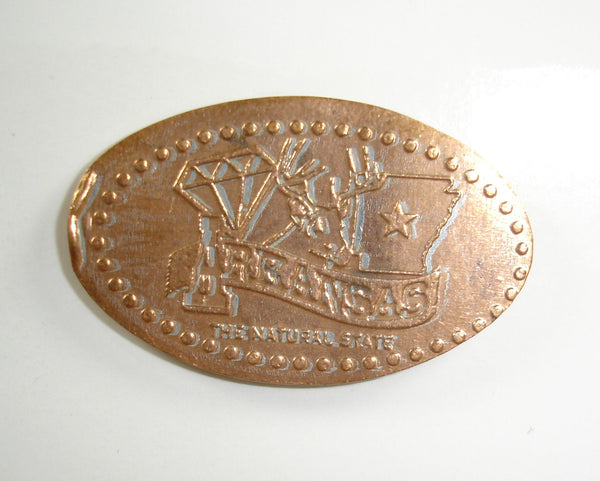 Pressed Penny: Arkansas - The Natural State - Diamond and Deer