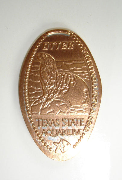 Pressed Penny: Texas State Aquarium - Otter