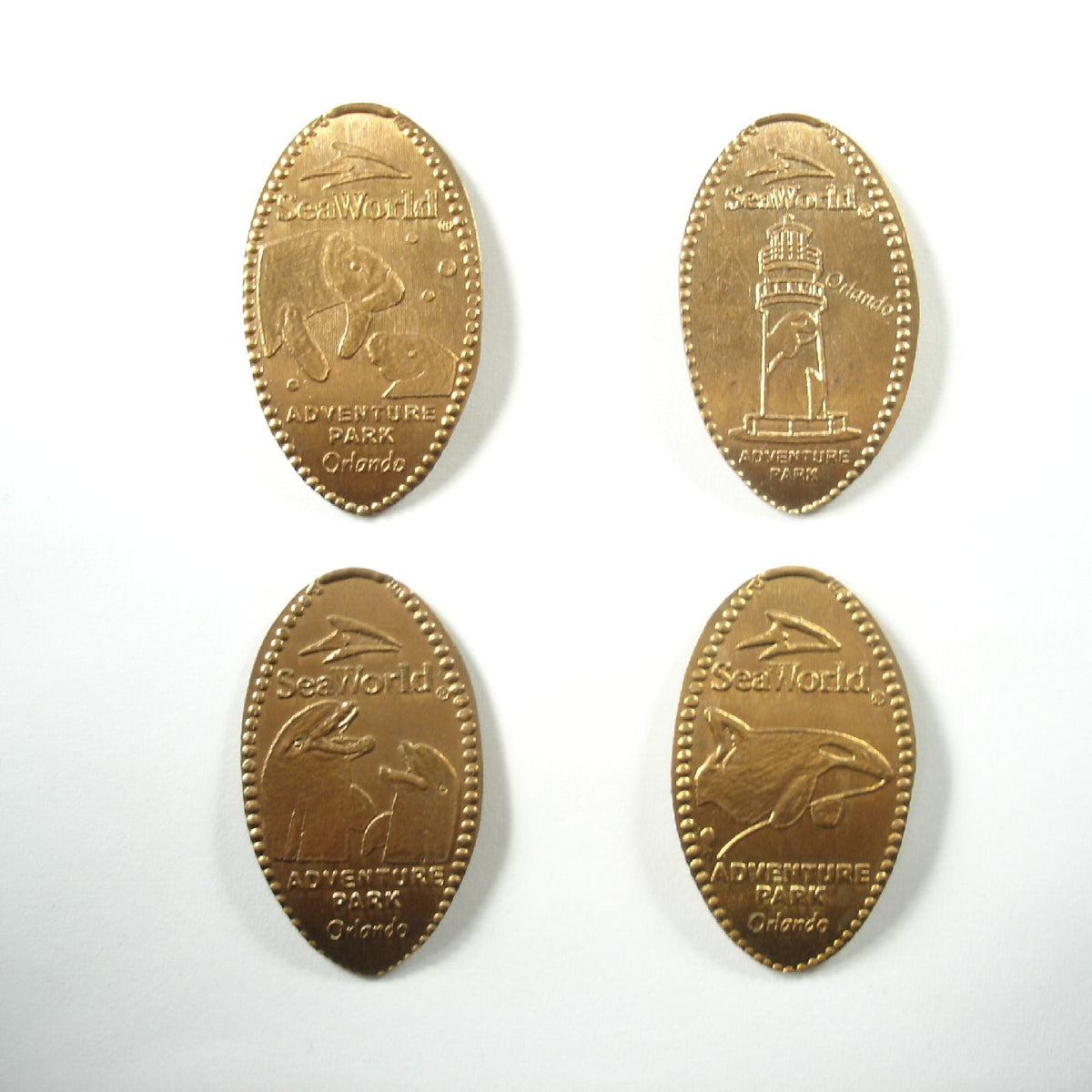 Seaworld Adventure Park Orlando 4 Coin Set – PennyPresses.com
