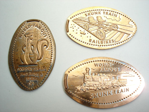 Skunk Train Complete 3 Coin Set